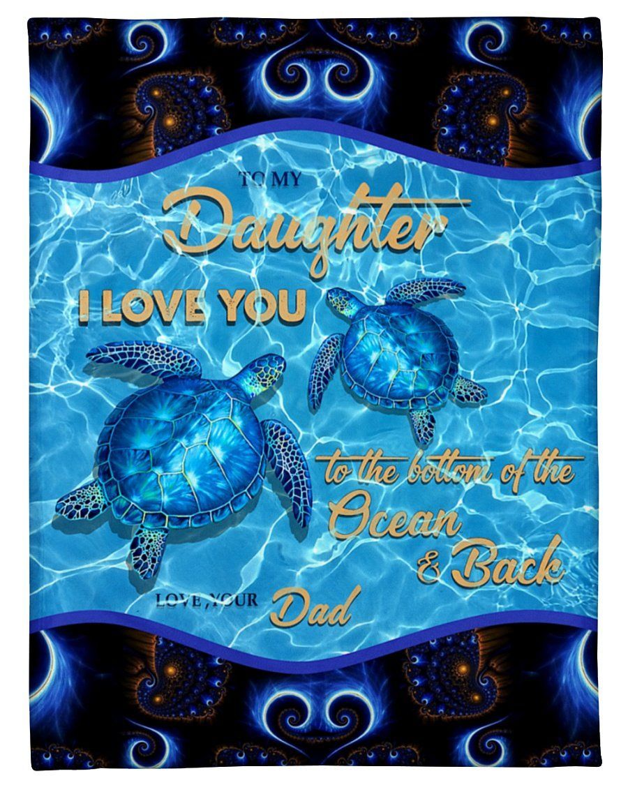 Beautiful Gift For Daughter Ilu To The Bottom Of The Ocean Fleece Blanket Fleece Blanket