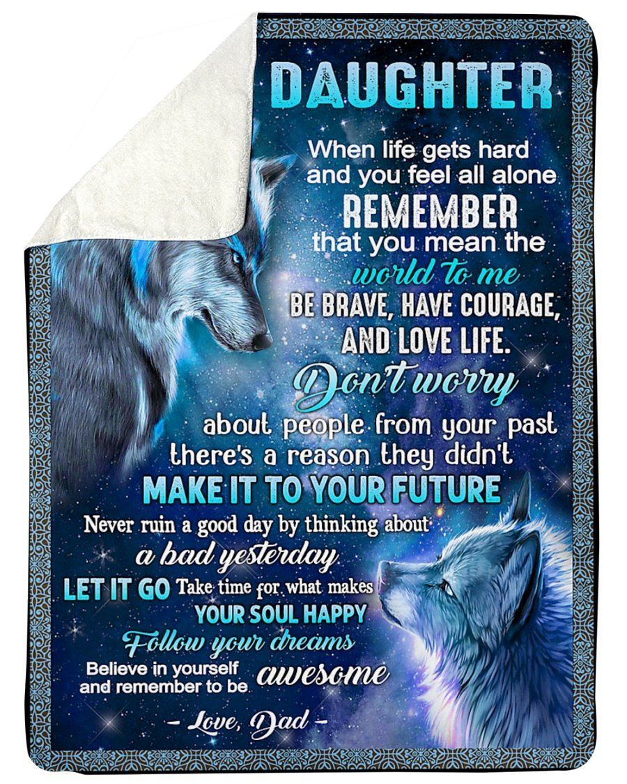 Beautiful Gift For Daughter Remember That You Mean The World To Me Fleece Blanket Sherpa Blanket