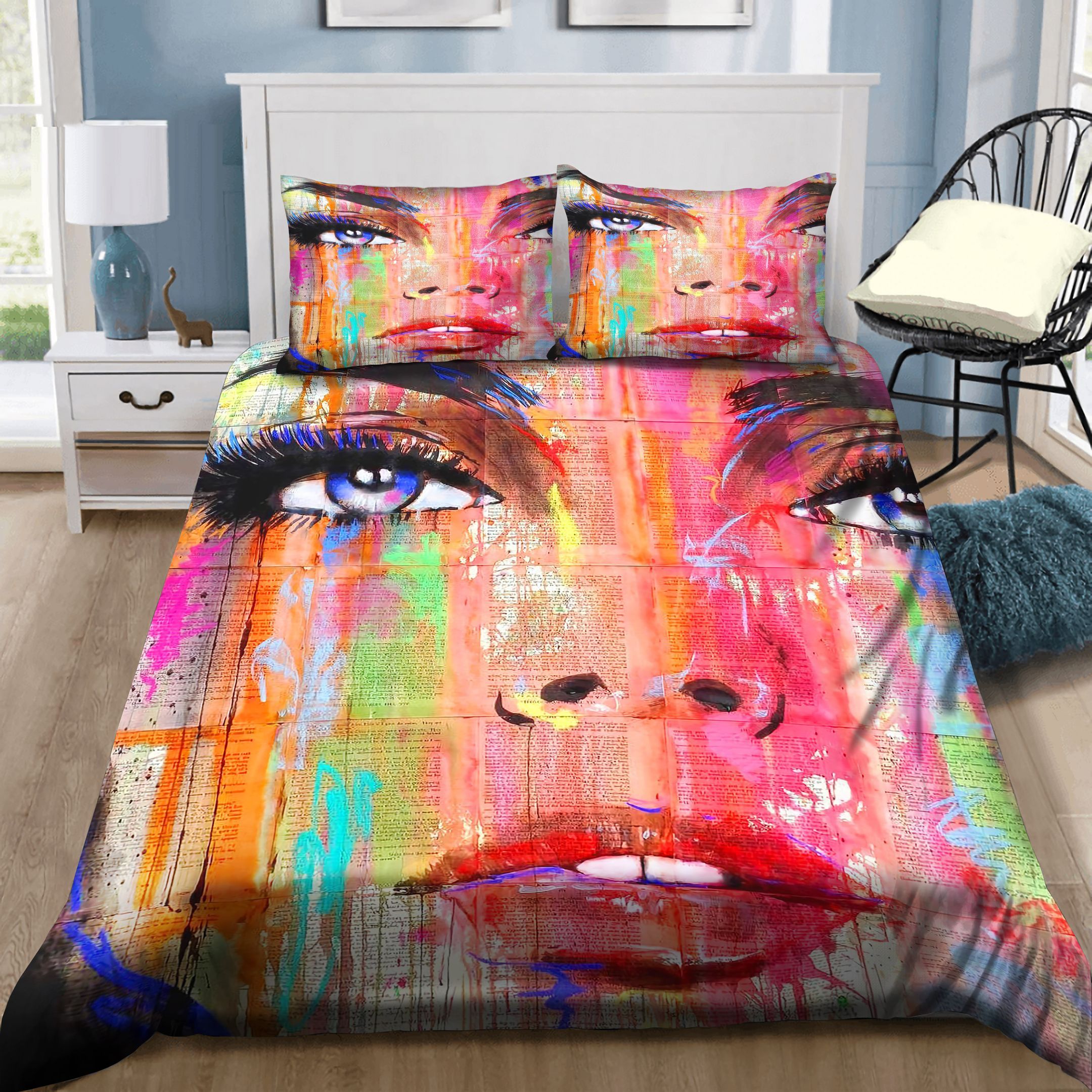 Beautiful Girl Painting Bedding Set