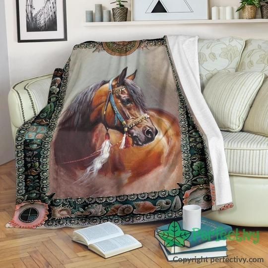Beautiful Horse Sherpa Fleece Blanket