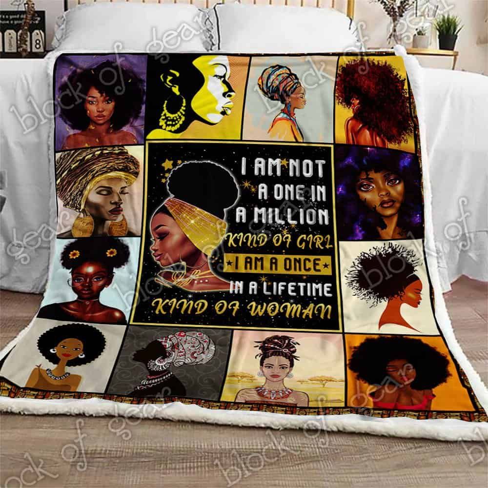 Beautiful Melanin Queen Fleece Blanket