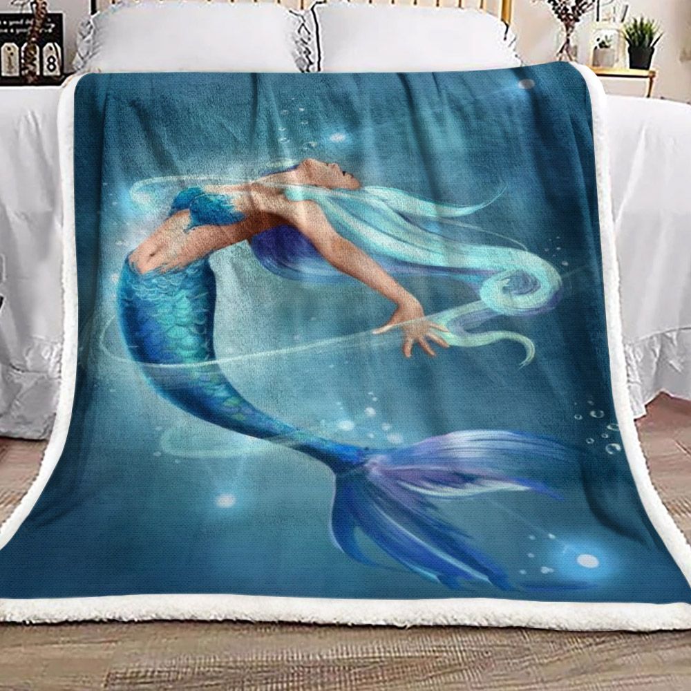 Beautiful Mermaid Sherpa Fleece Blanket
