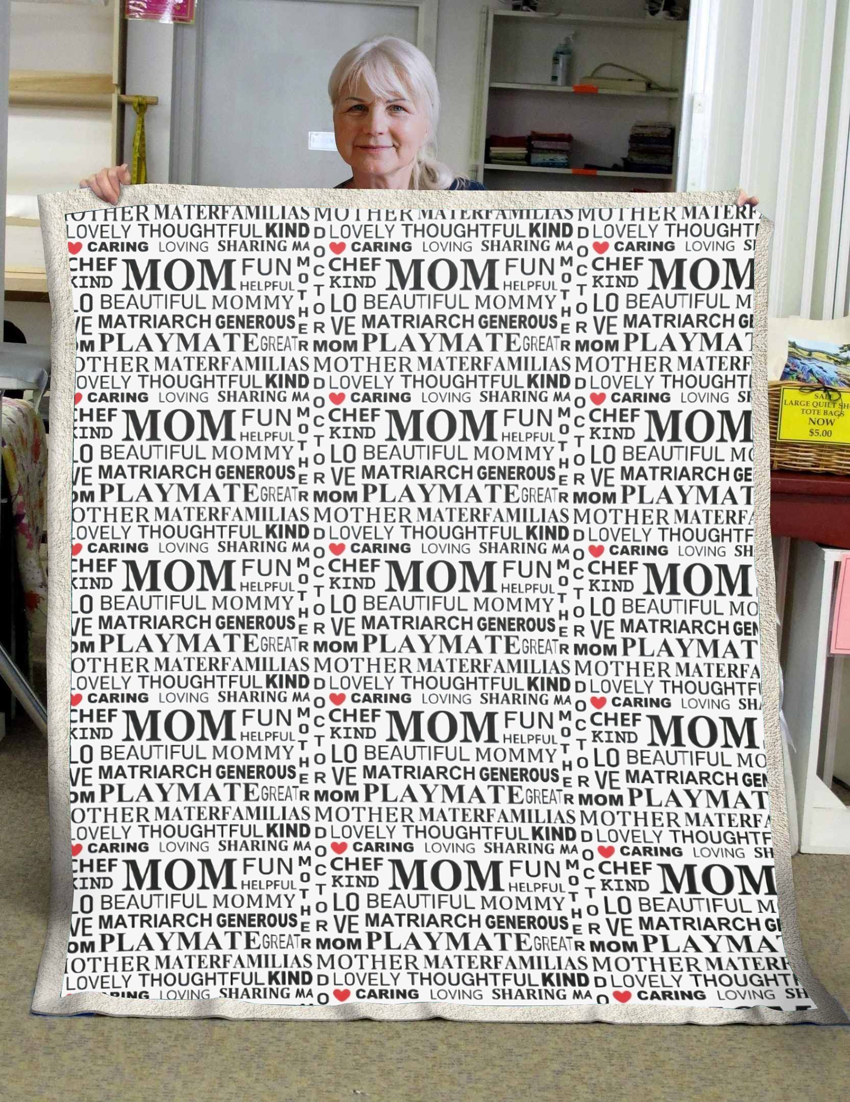 Beautiful Mommy Sherpa Fleece Blanket