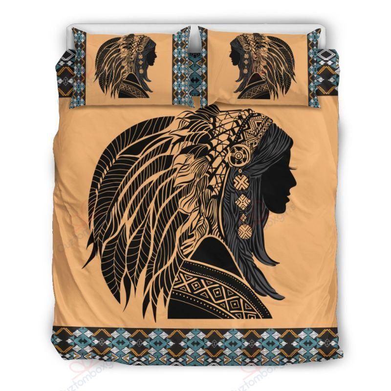 Beautiful Native American Women Bedding Set