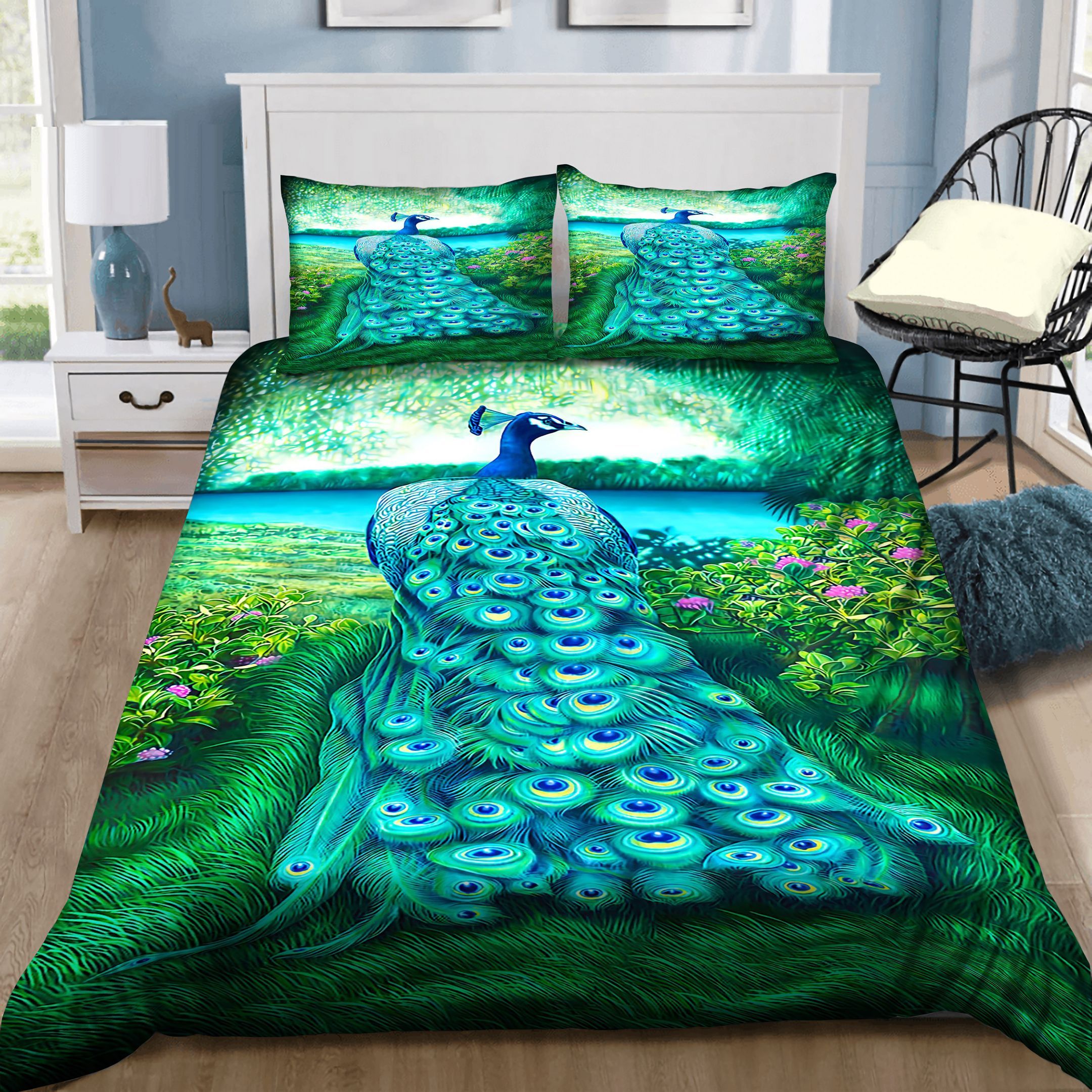 Beautiful Peacock Bedding Set