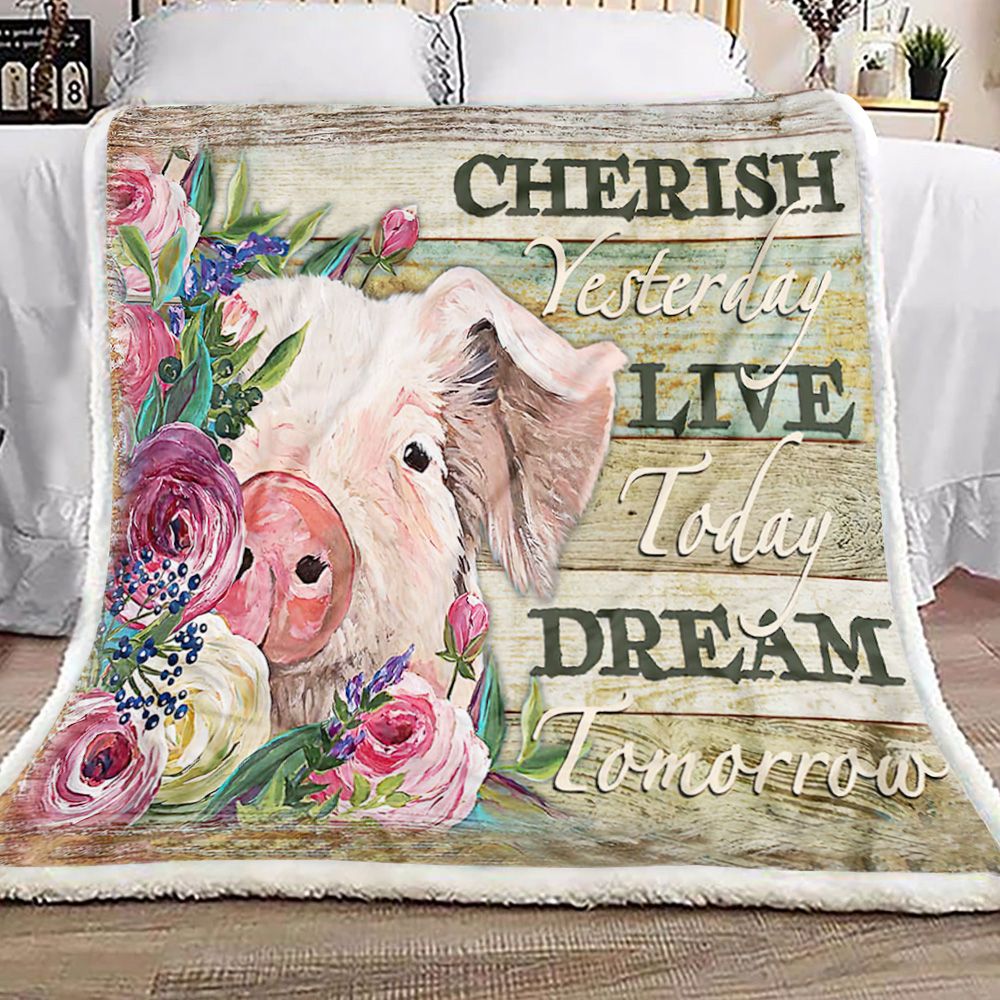 Beautiful Pig Canvas Cherish Fleece Blanket