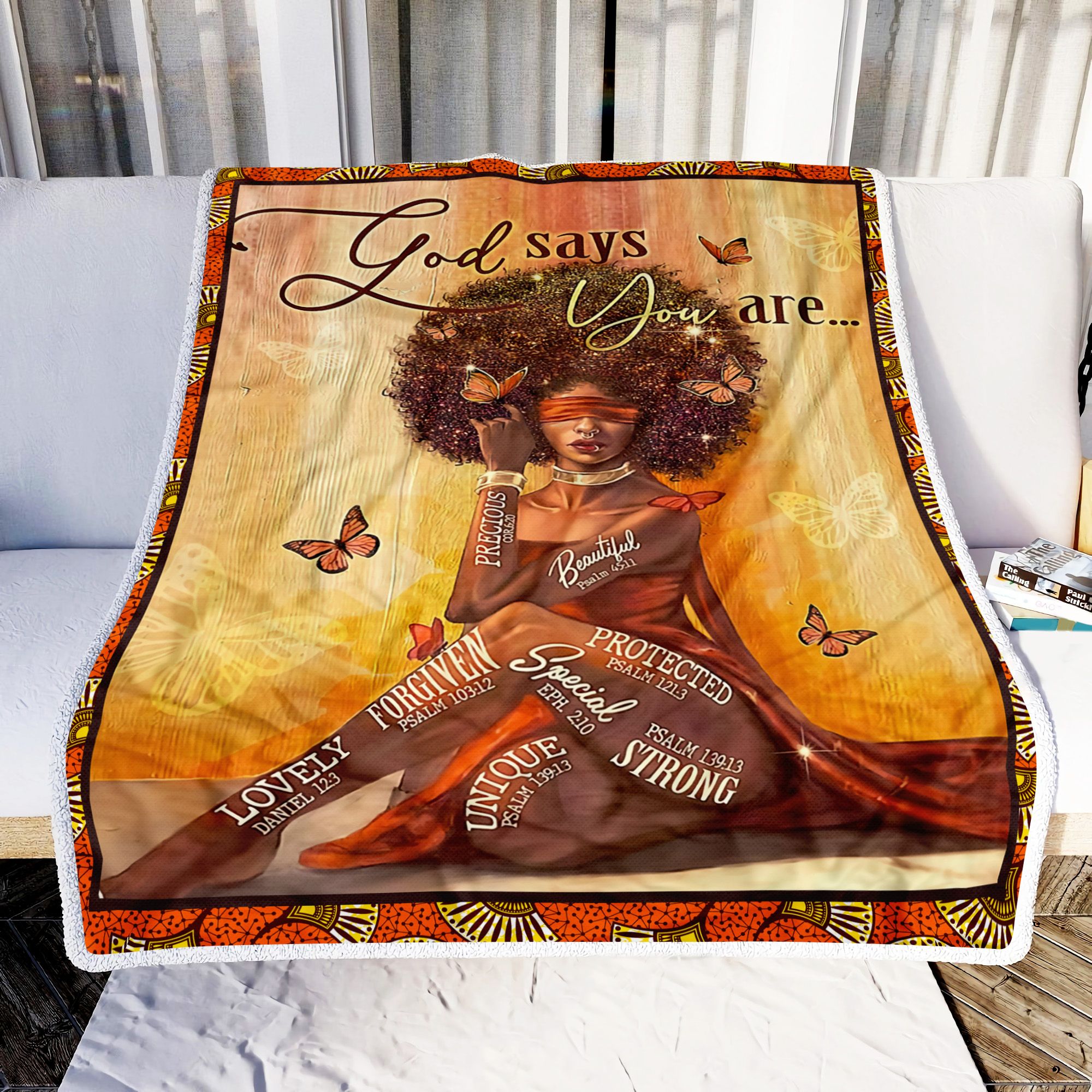 Beautiful Queen God Says You Are Fleece Blanket