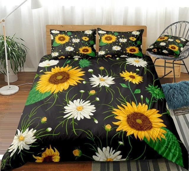 Beautiful Sunflower Background Bedding Set