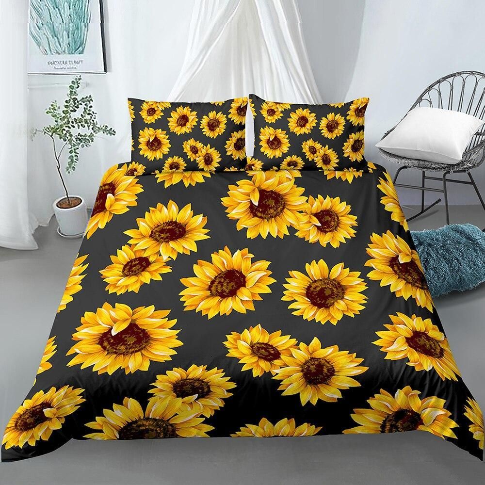 Beautiful Sunflower Patterns Bedding Set