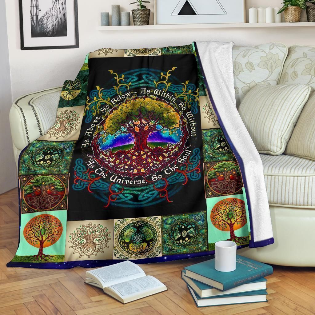 Beautiful Tree Of Life Photo Printed Fleece Blanket