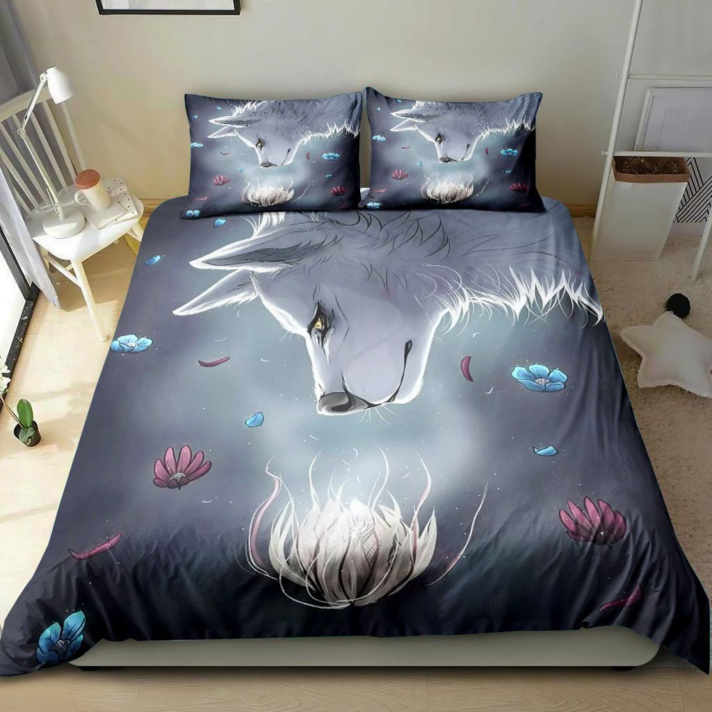 Beautiful White Fox Bedding Set