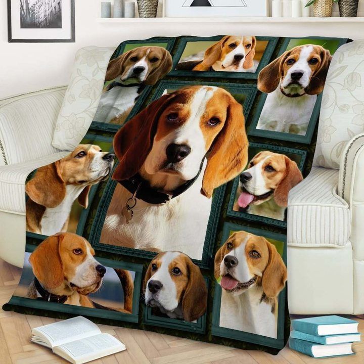 Beauty Beagle Sherpa Fleece Blanket