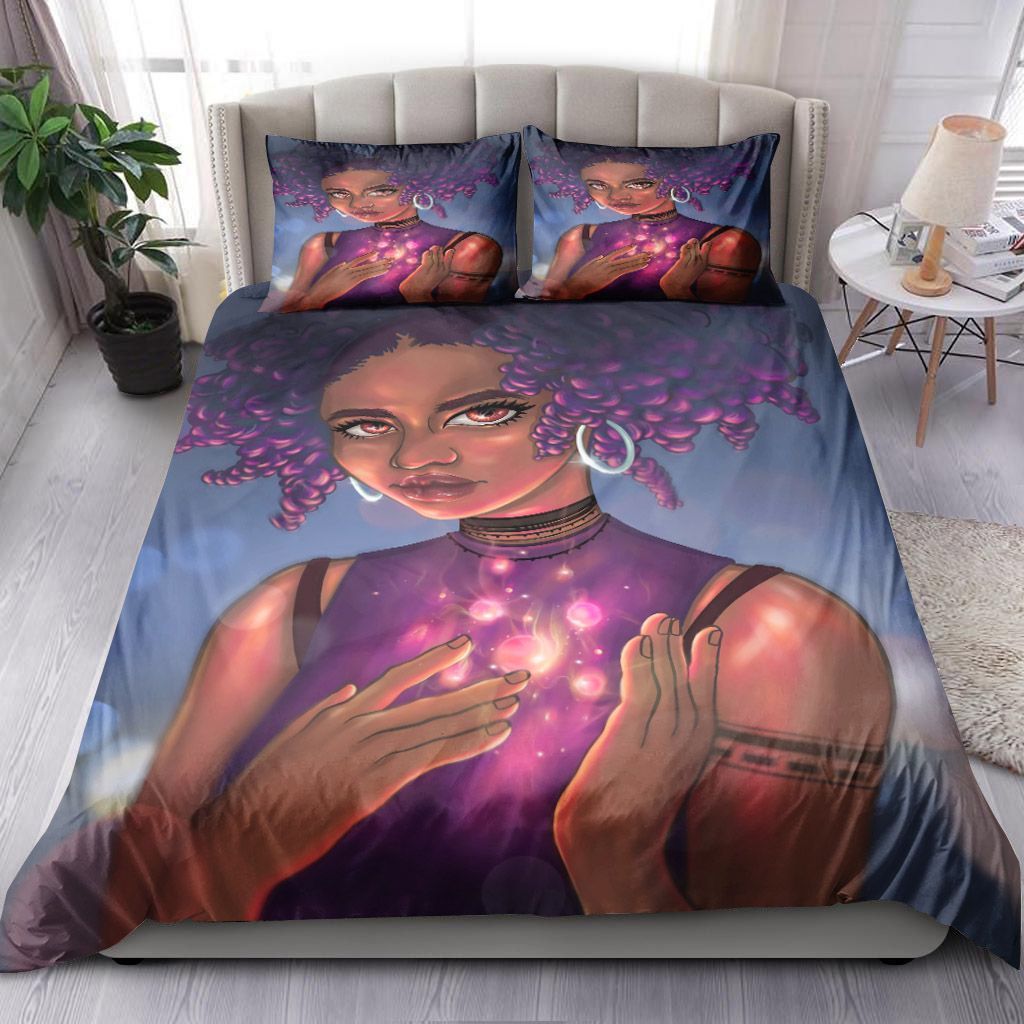 Beauty Black Girl Bedding Set