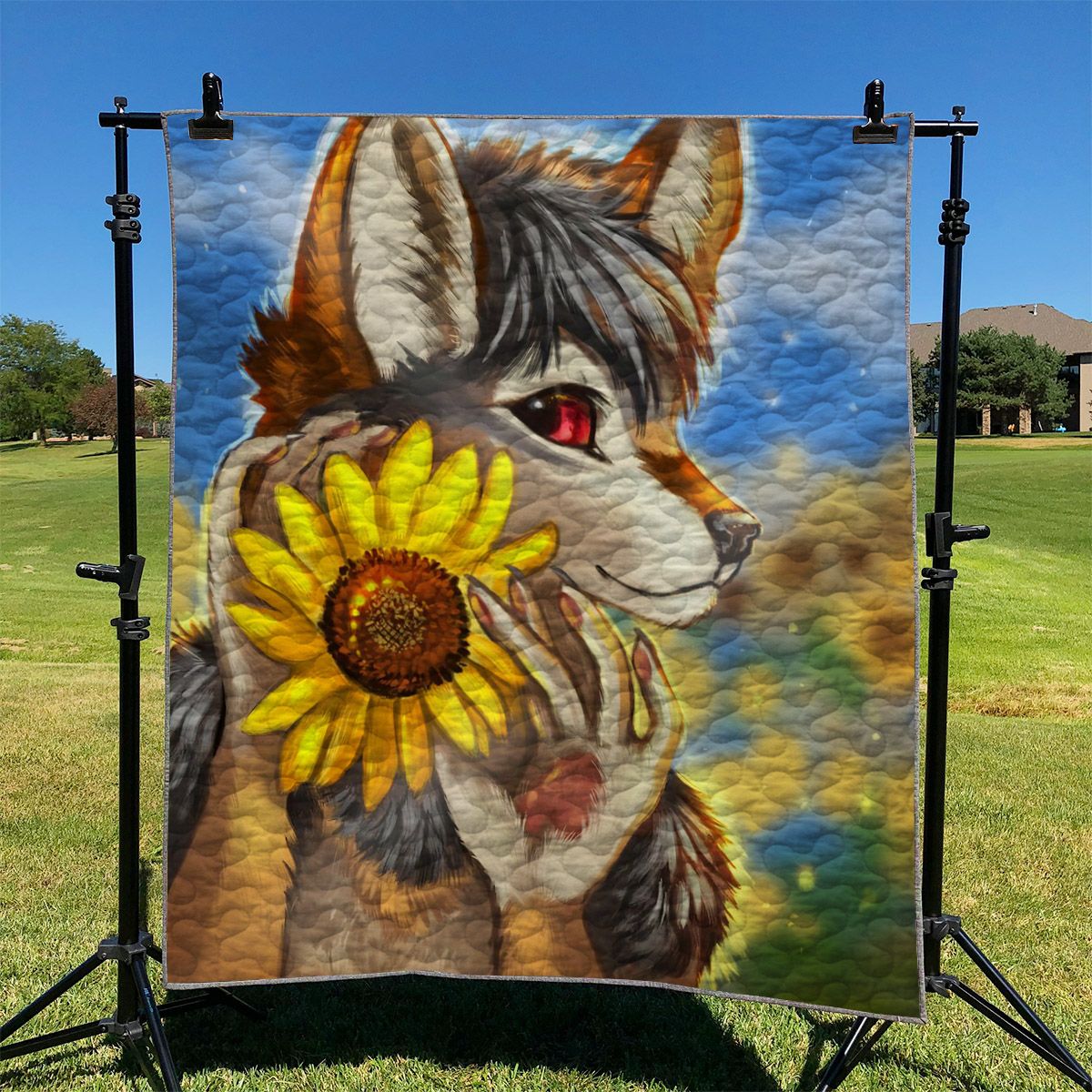 Beauty Fox And Sunflower NI2910058DT Quilt Blanket
