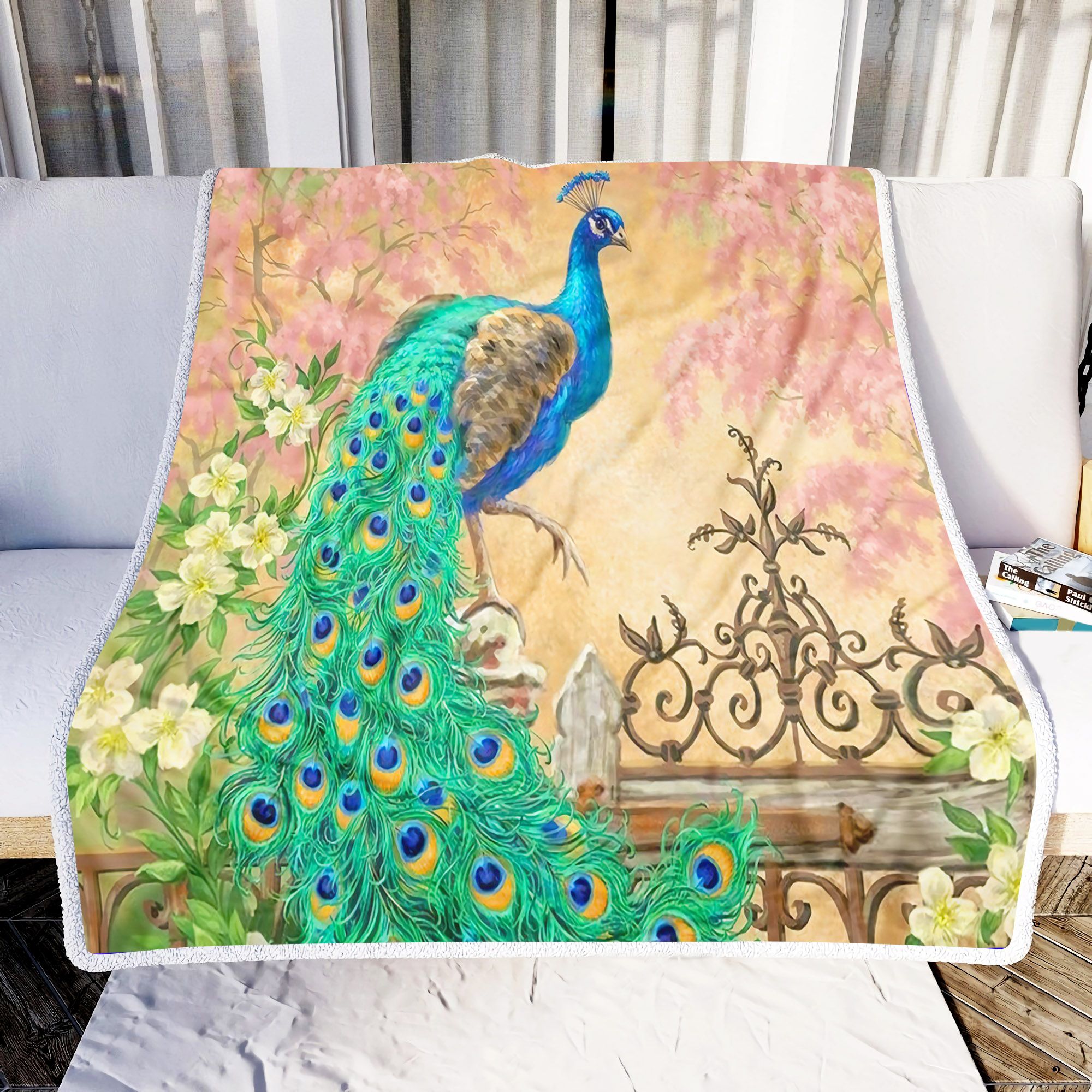 Beauty Peacock Fleece Blanket
