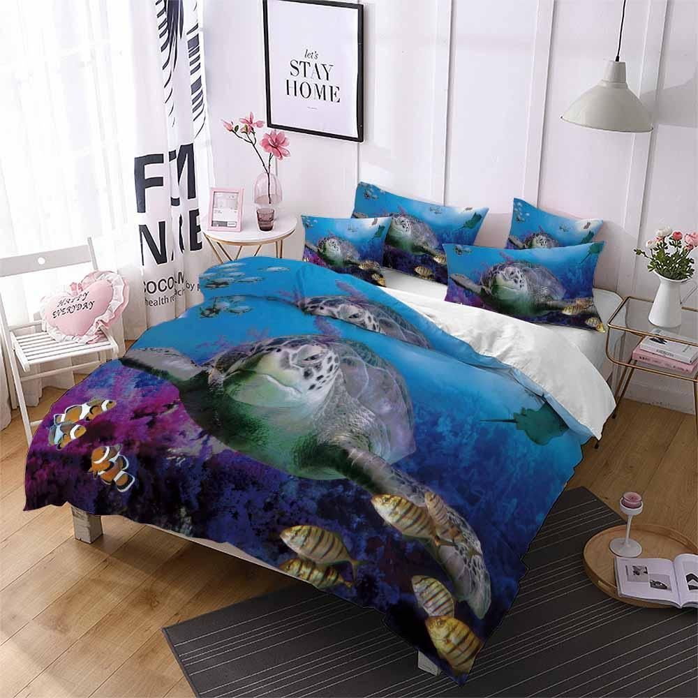 Beauty Sea Turtle Printed Bedding Set