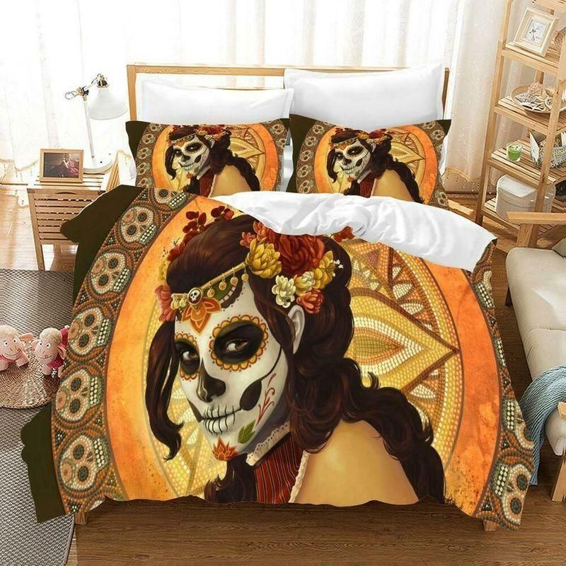Beauty Skull Girl Bedding Set