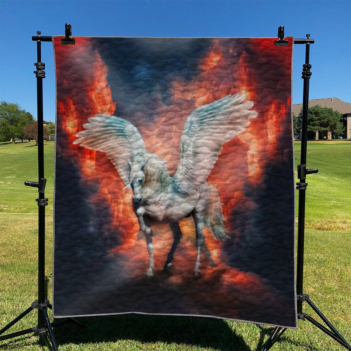 Beauty Unicorn Standing On Fire NI2610098DT Quilt Blanket