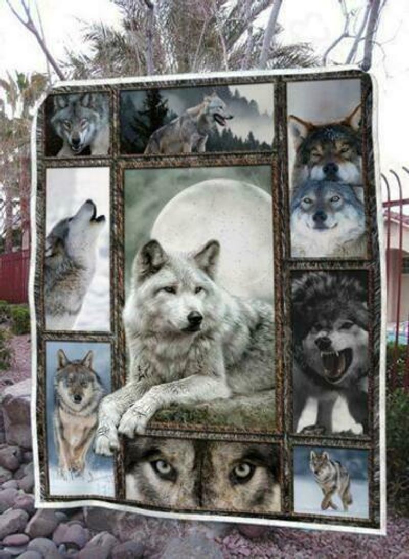 Beauty Wolf Nature Sherpa Fleece Blanket