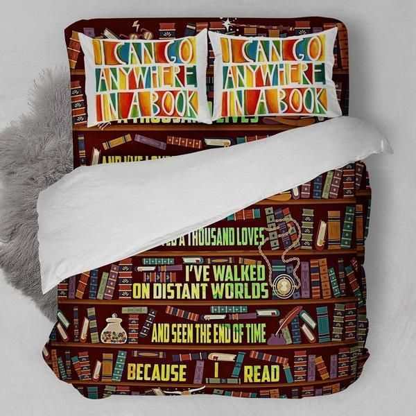 Because I Read Bookshelf Bedding Set