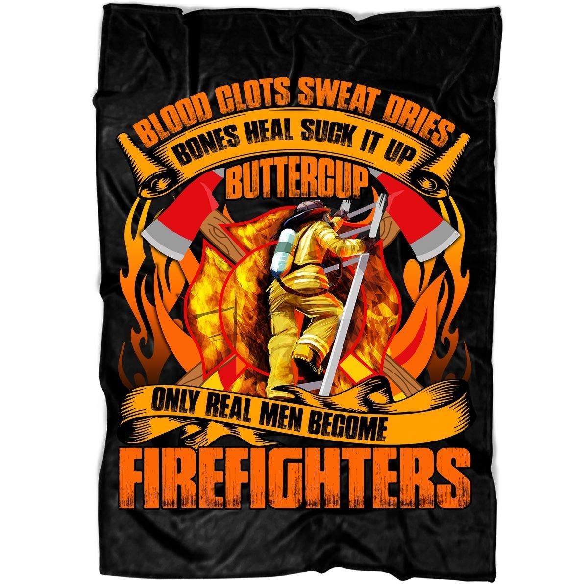 Become Firefighters Sherpa Fleece Blanket