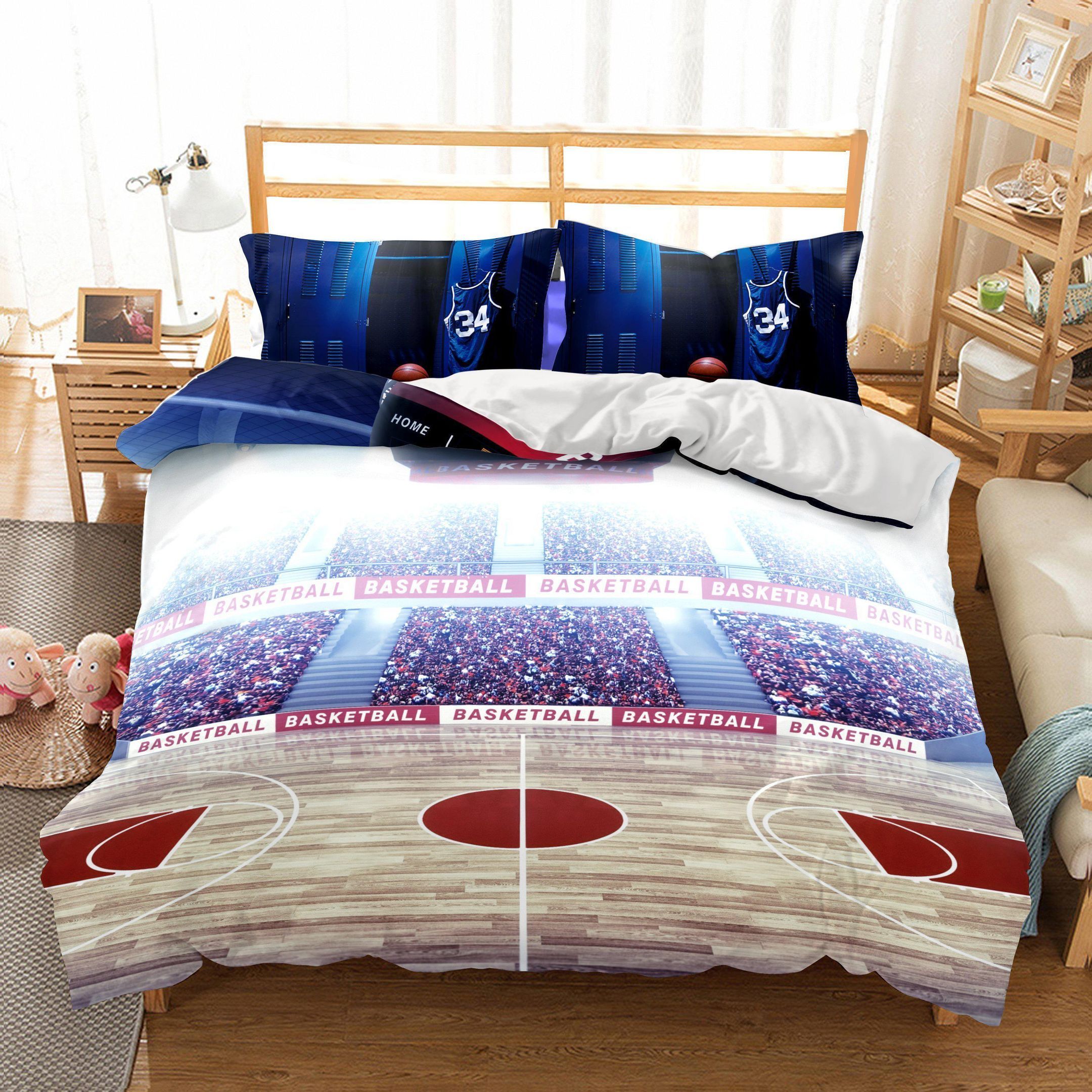 Bedding 3D Basketball Court Printed Bedding Set