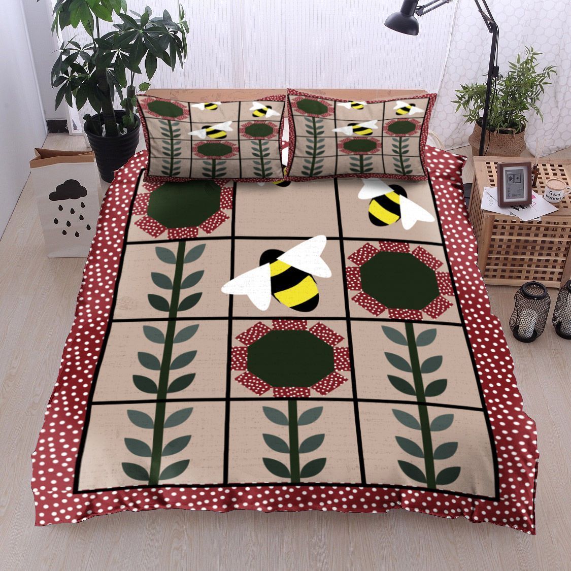 Bee And Sunflower Bedding Set