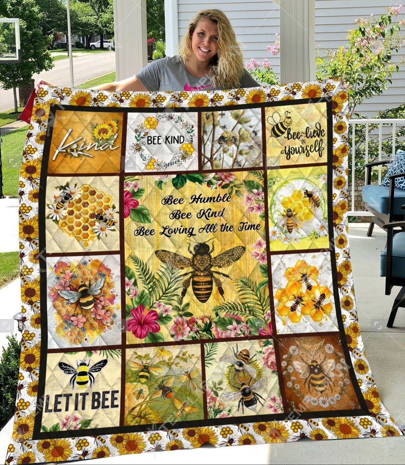 Bee Bee Humble Bee Kind GS-CL-DT2906 Quilt Blanket