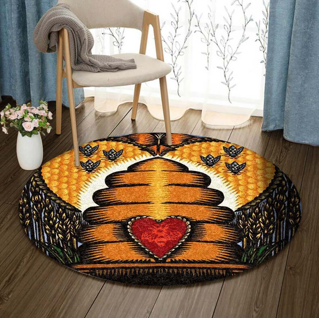 Bee Round Carpet