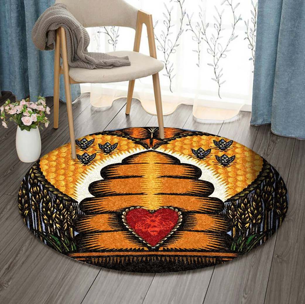 Bee Round Carpet