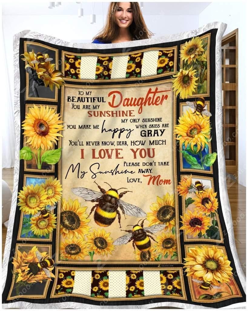 Bee Sherpa Fleece Blanket