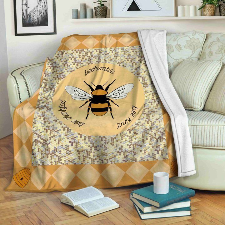 Bee Sherpa Fleece Blanket