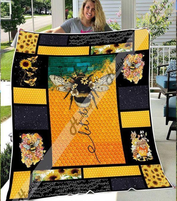 Bee Sherpa Fleece Blanket