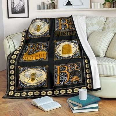 Bee Joyful Sherpa Fleece Blanket