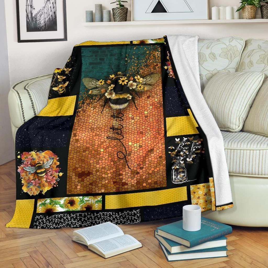 Bee Let It Be Sunflowers Sherpa Fleece Blanket