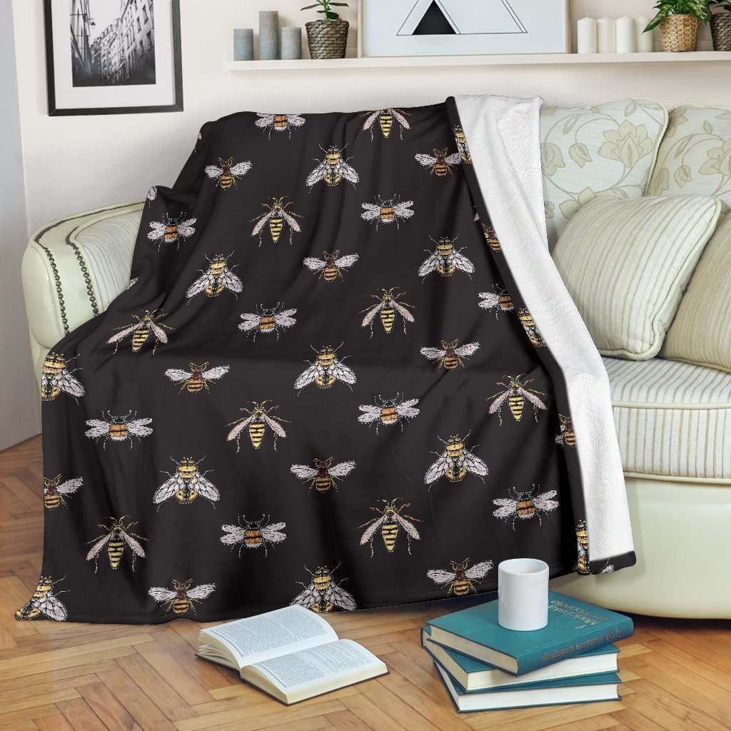 Bee Lovers Honey Gifts Sherpa Fleece Blanket