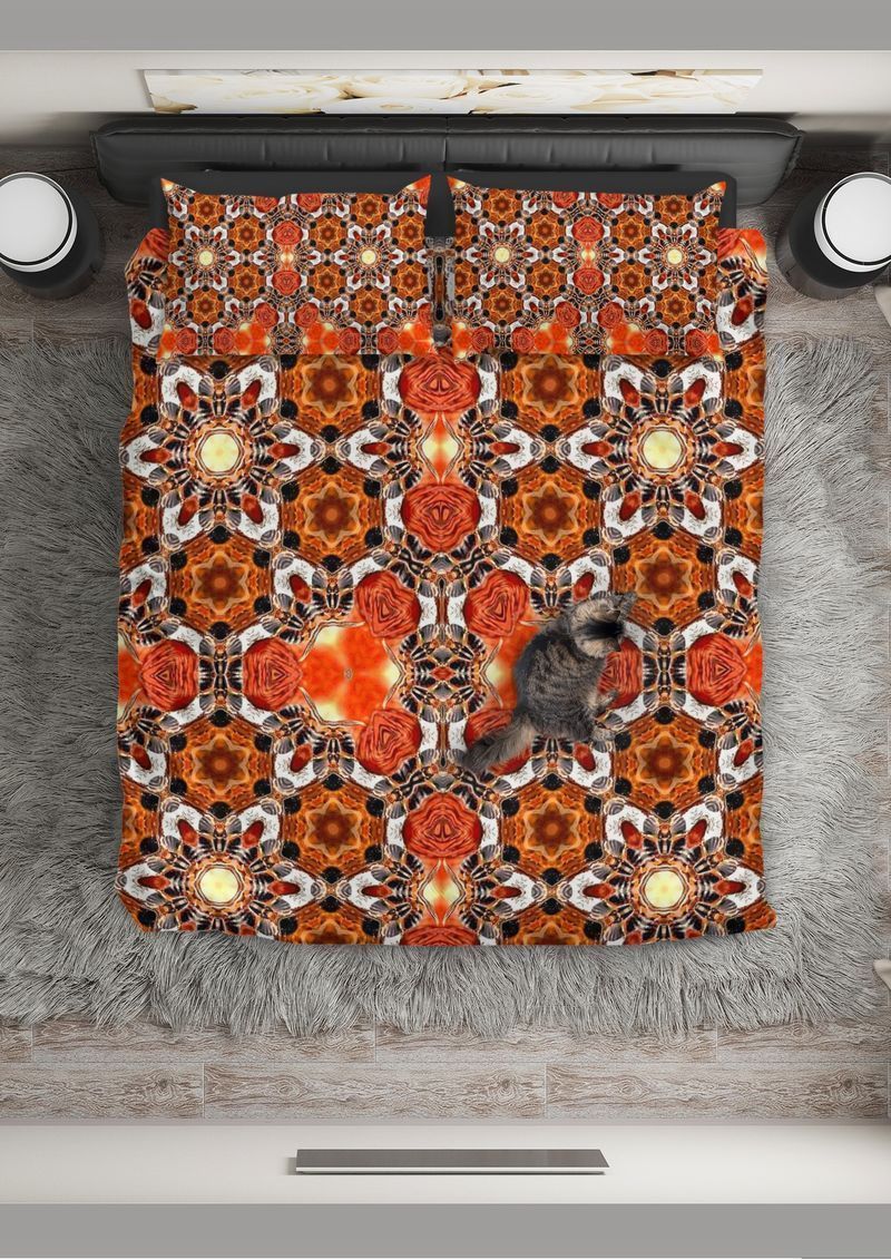 Bee Mandala Abstract Pattern Printed Bedding Set