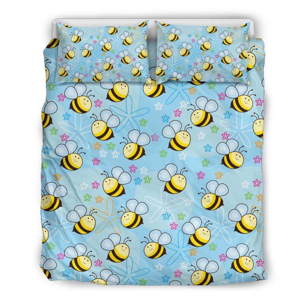 Bee Pattern Print Design Bedding Set