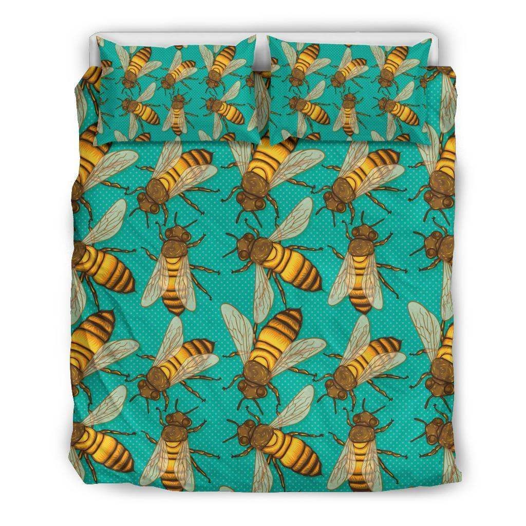 Bee Pattern Print Design Bedding Set