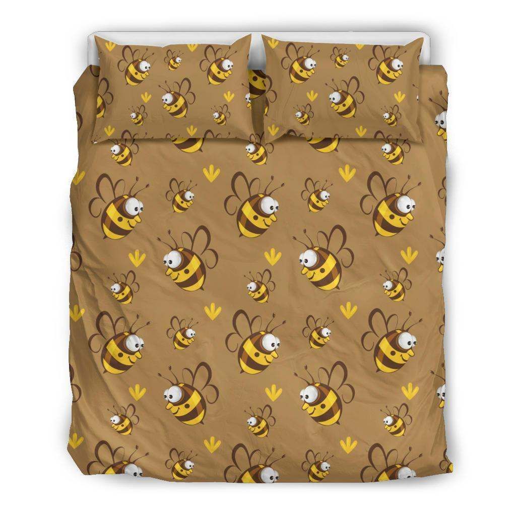Bee Pattern Print Design Bedding Set