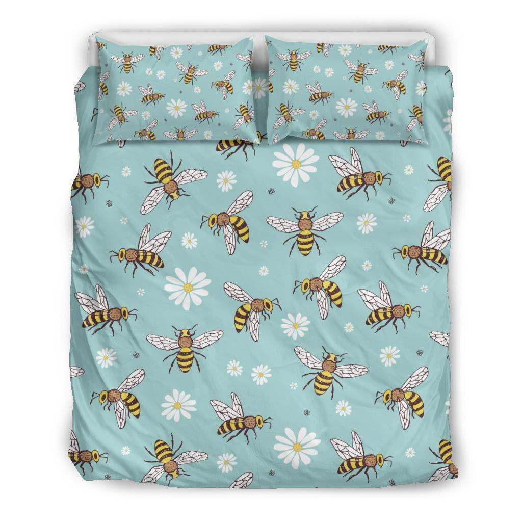 Bee Pattern Print Design Bedding Set