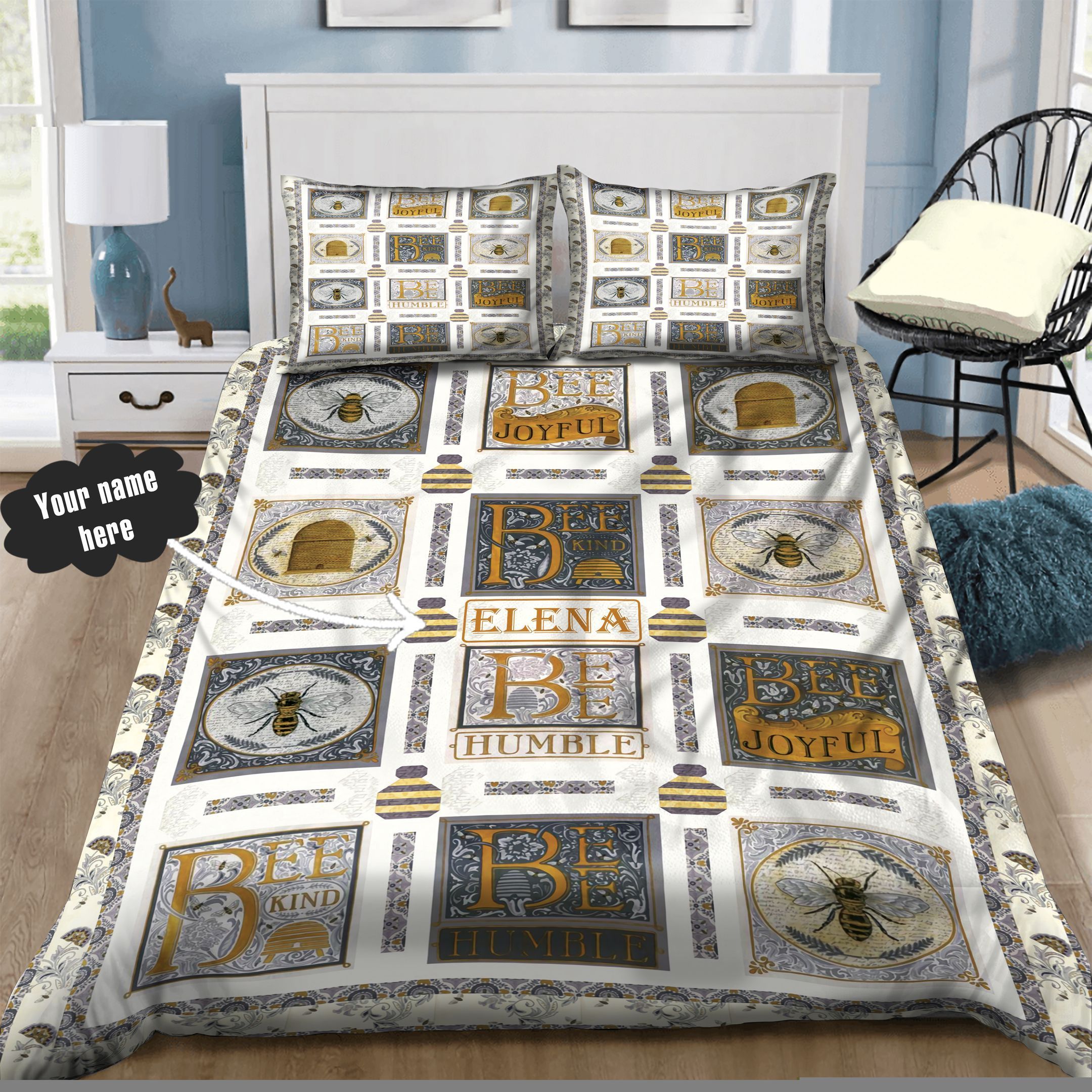 Bee Personalized Bedding Set