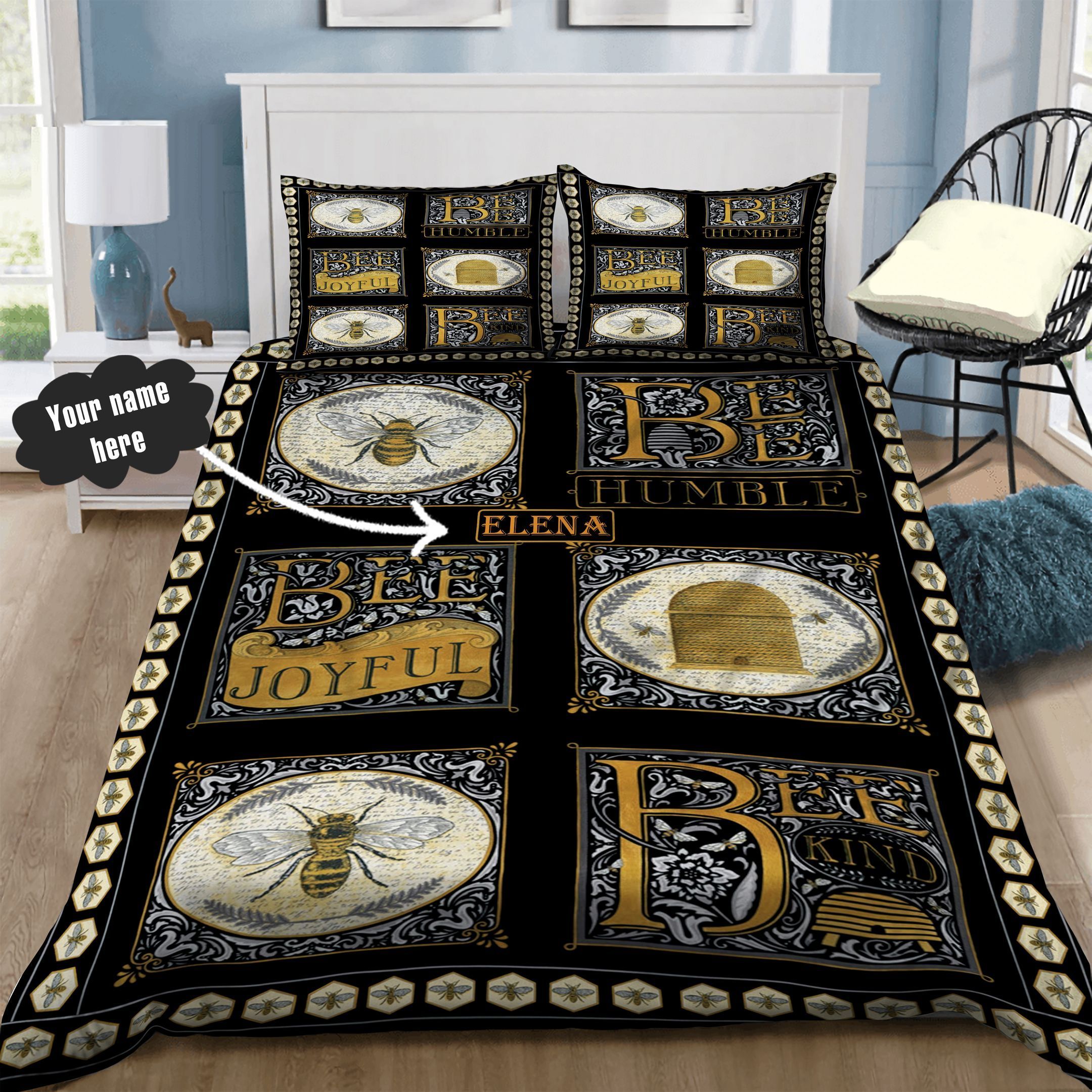 Bee Personalized Bedding Set
