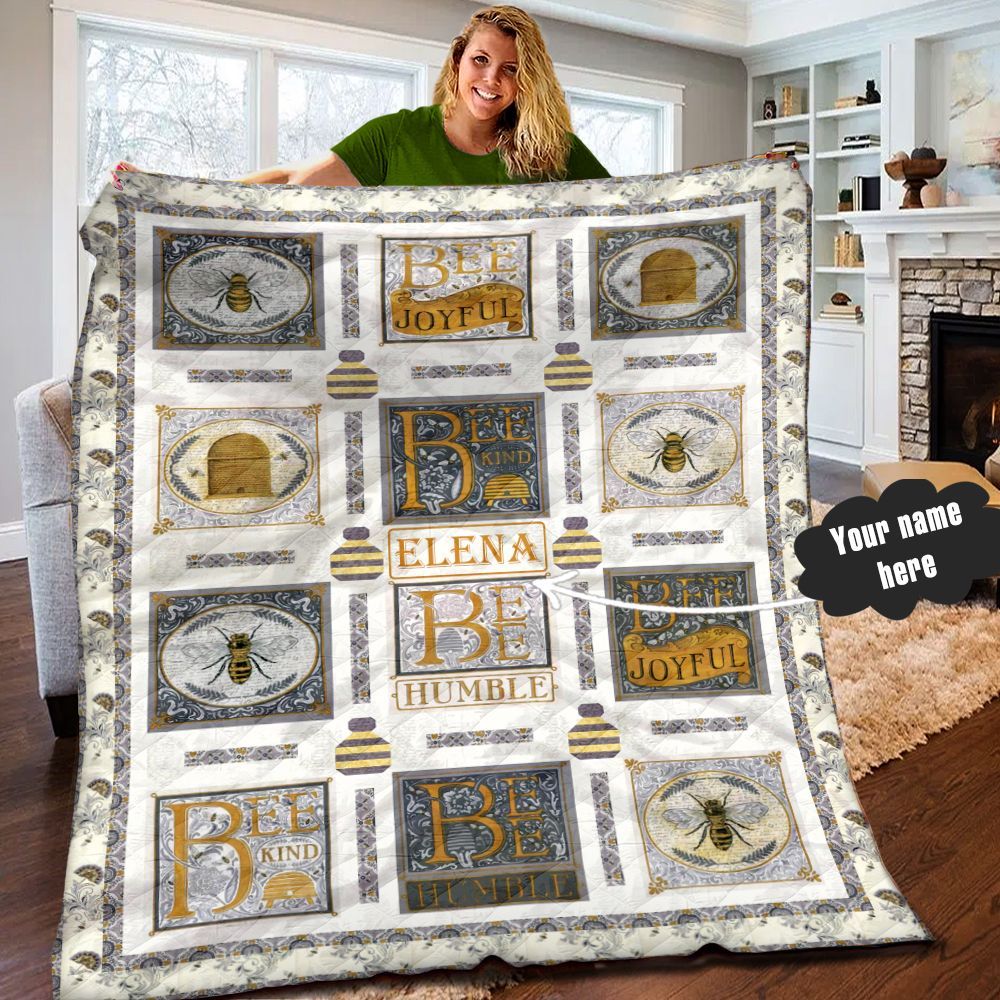 Bee Personalized Quilt Blanket LML030612DT