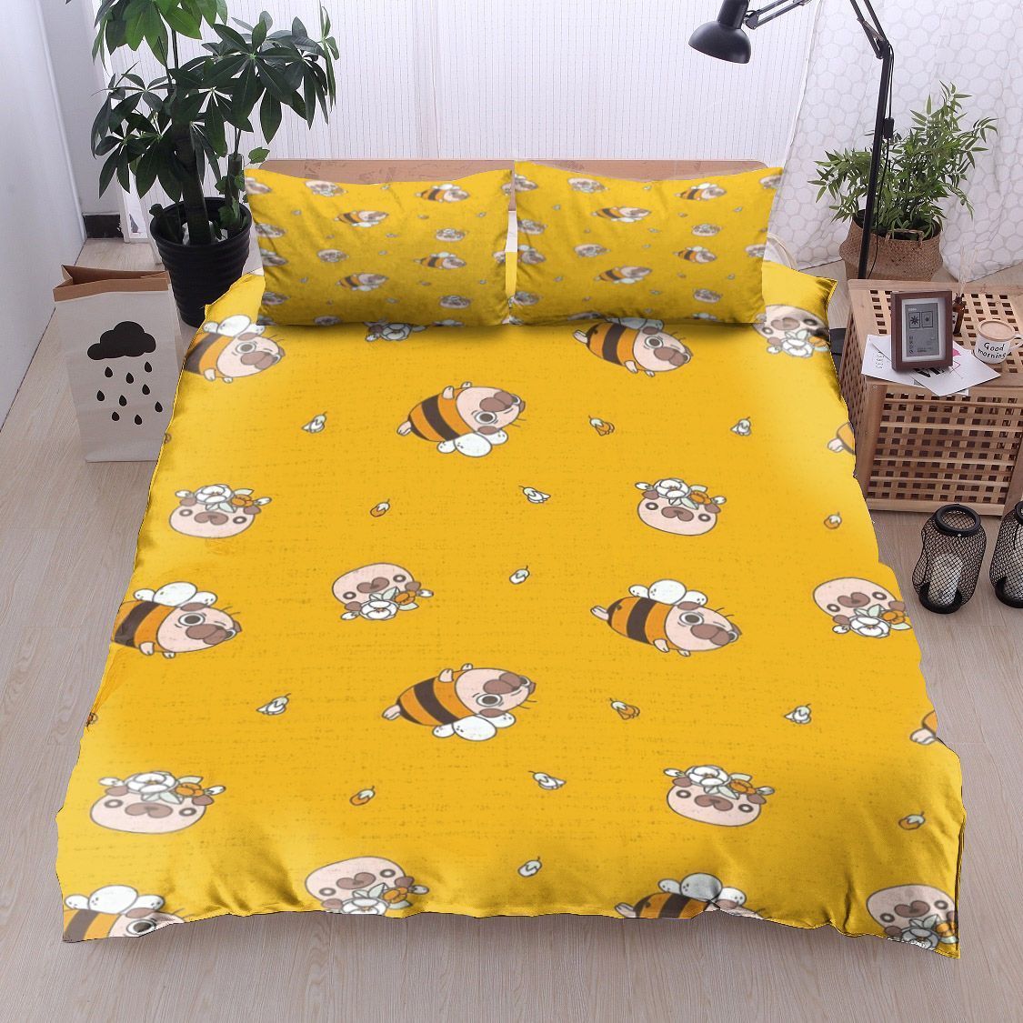 Bee Pug Bedding Set