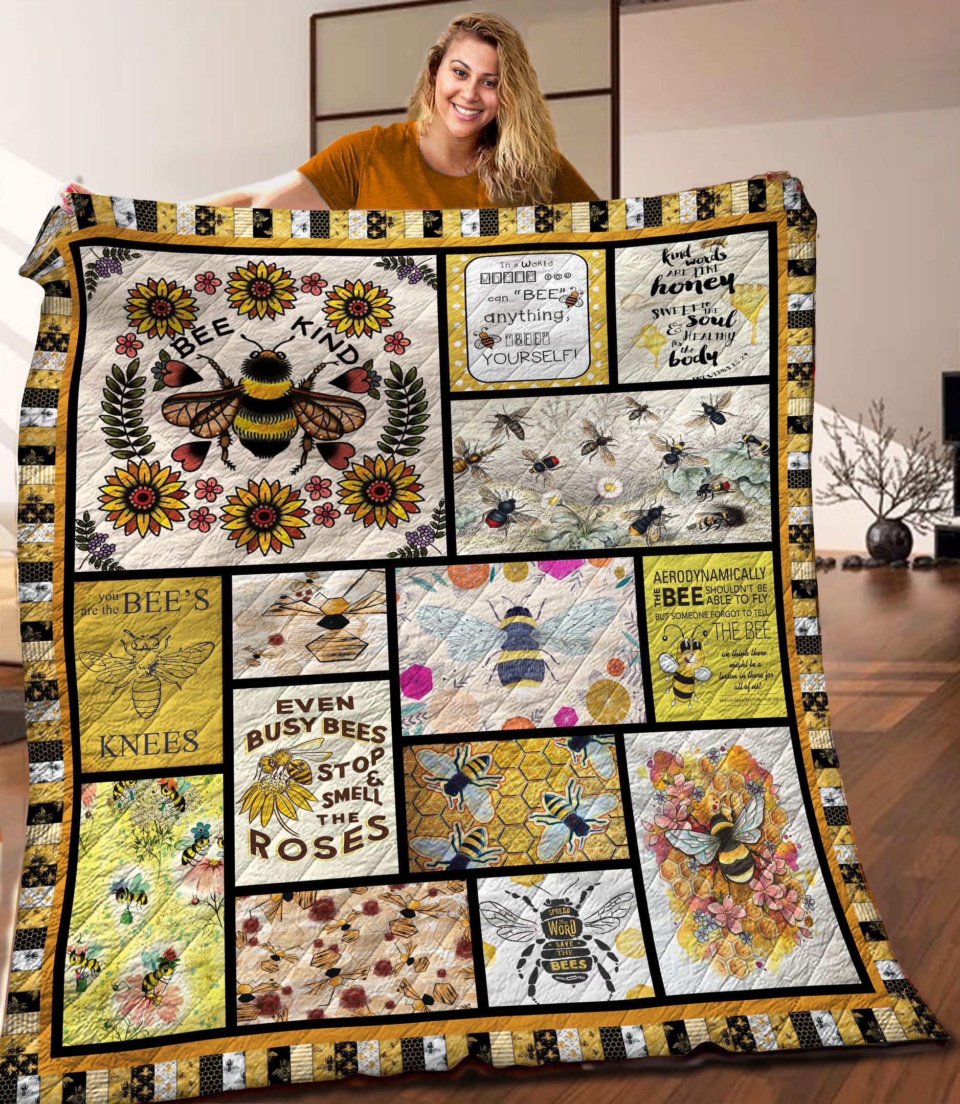 Bee Quilt Blanket C9B290503DL