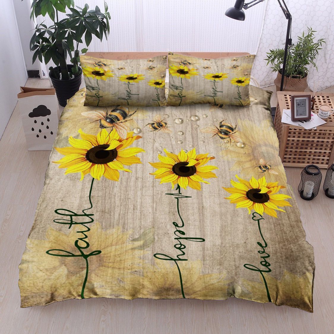 Bee Sunflower Bedding Set