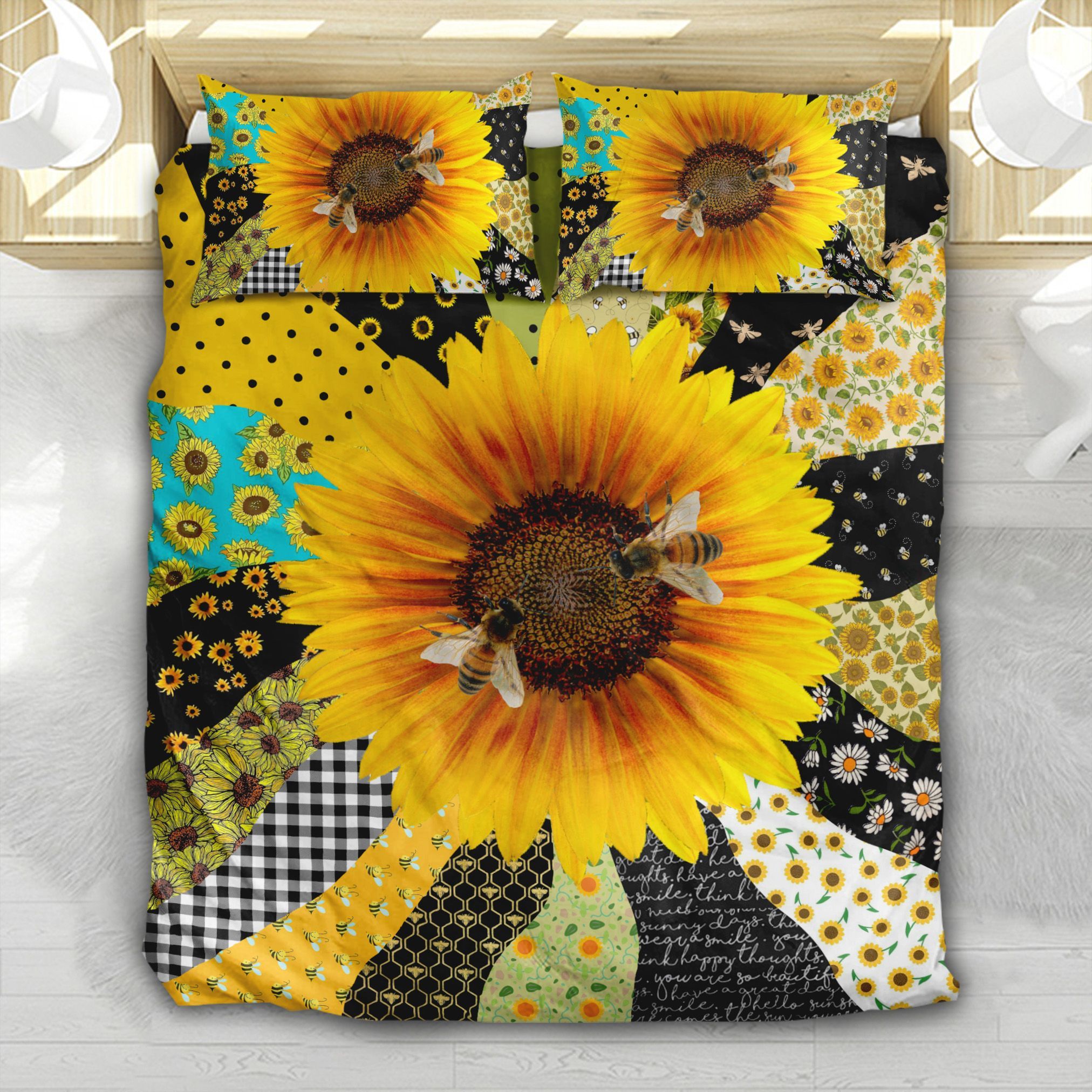 Bee Sunflower Lovers Bedding Set