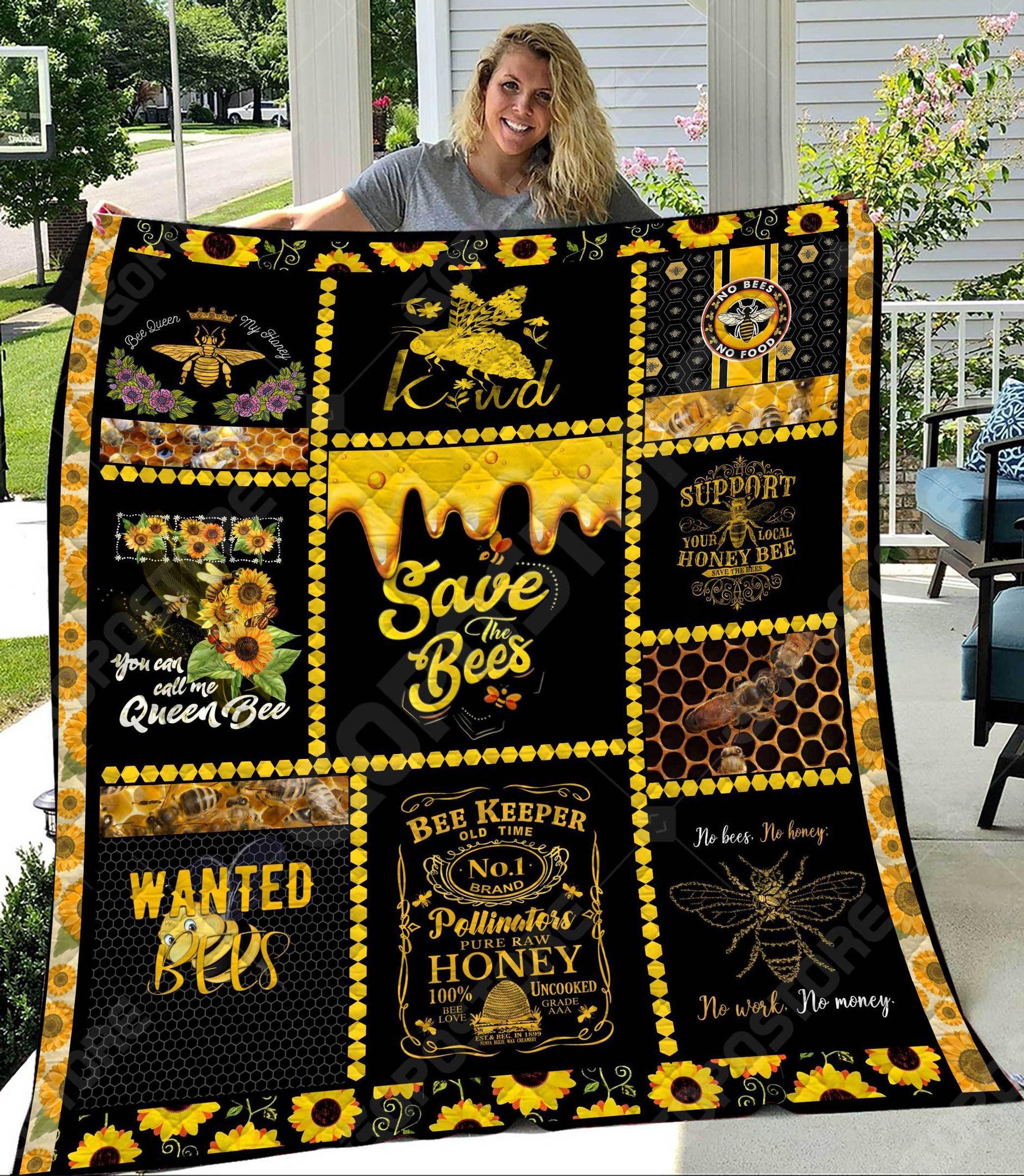 Bee Wanted Bees Quilt Blanket DHC31121602TD