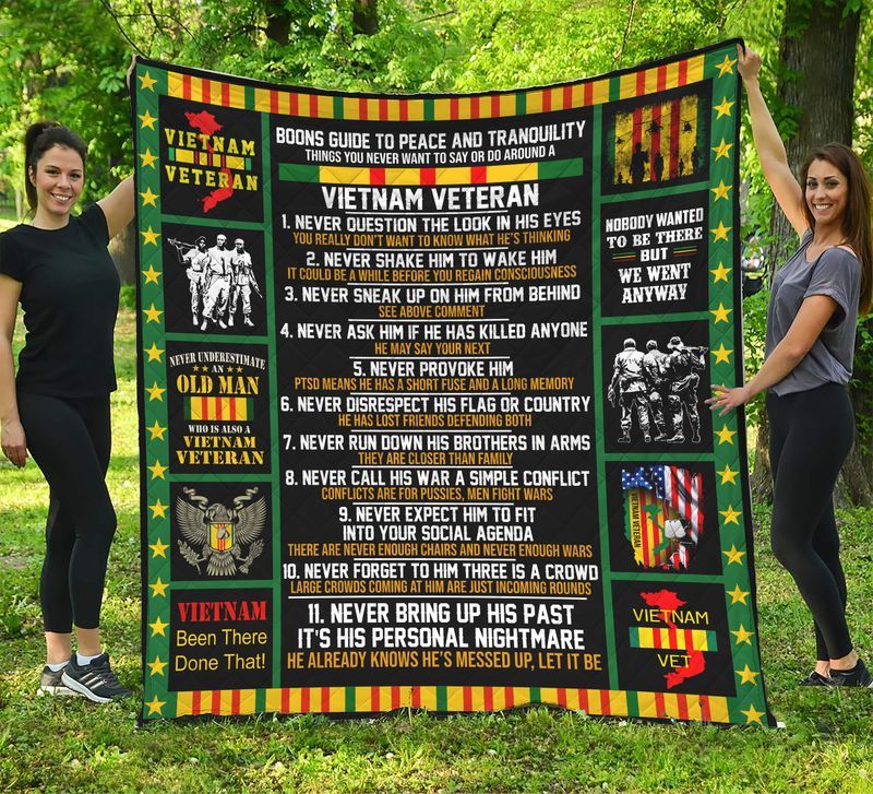 Been There Done That Vietnam Veteran Quilt Blanket DHC1402839TD